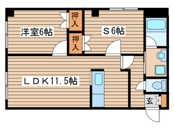 エルムハイツの物件間取画像